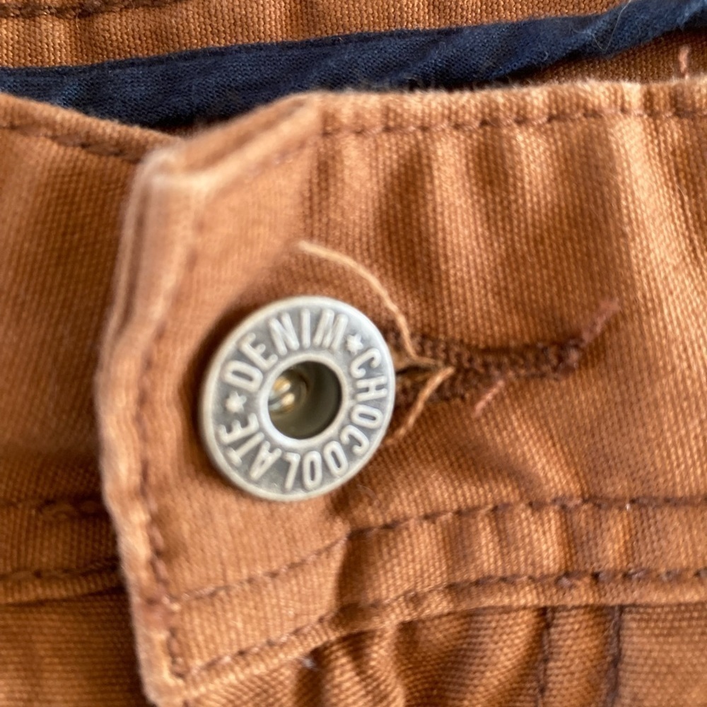 Chocoolate Canvas Painter Utility High Rise Pants in Rust - Picture 4 of 11